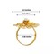 Gold 4 Metal 2" Pearl Daffodil Flower Design Napkin Rings Party Events Supplies